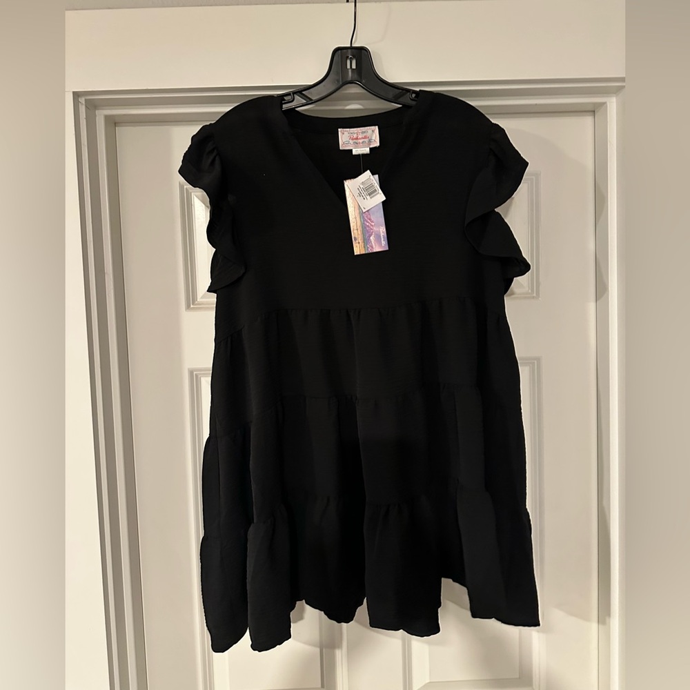 Panhandle black tired top, new with tags